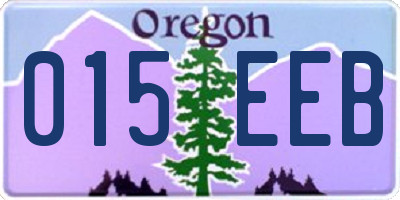 OR license plate 015EEB