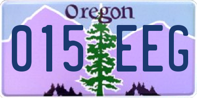 OR license plate 015EEG