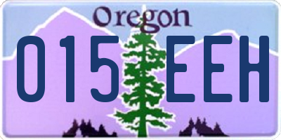 OR license plate 015EEH