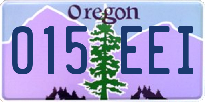 OR license plate 015EEI