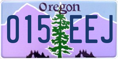 OR license plate 015EEJ