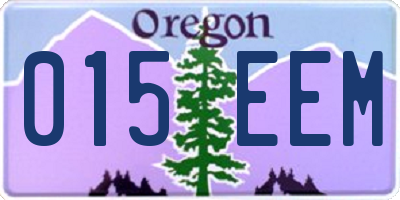 OR license plate 015EEM