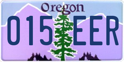 OR license plate 015EER