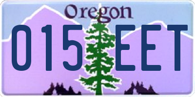 OR license plate 015EET