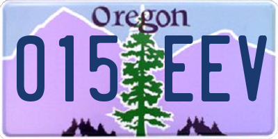OR license plate 015EEV