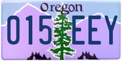 OR license plate 015EEY