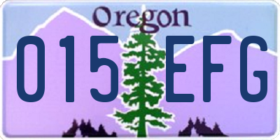 OR license plate 015EFG