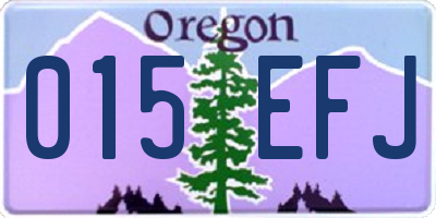 OR license plate 015EFJ