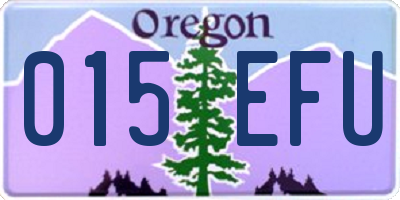 OR license plate 015EFU