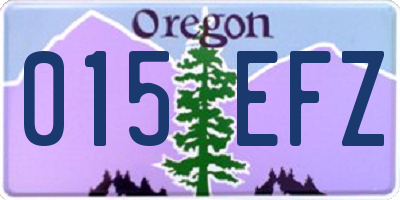 OR license plate 015EFZ