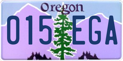 OR license plate 015EGA