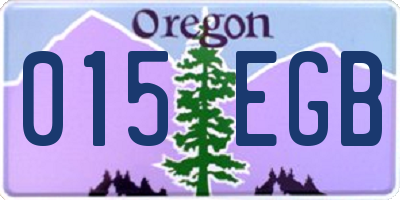 OR license plate 015EGB