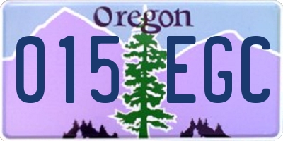 OR license plate 015EGC