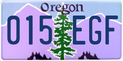 OR license plate 015EGF