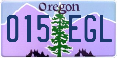 OR license plate 015EGL