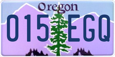 OR license plate 015EGQ