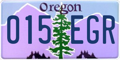 OR license plate 015EGR