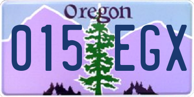 OR license plate 015EGX