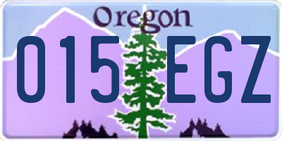 OR license plate 015EGZ