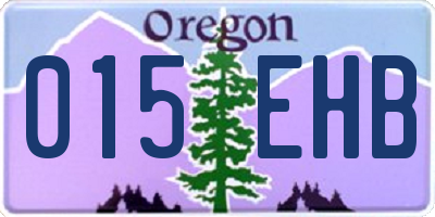 OR license plate 015EHB