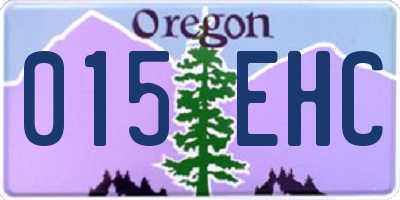 OR license plate 015EHC