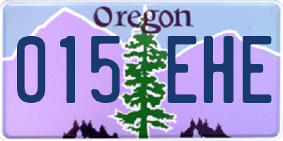 OR license plate 015EHE