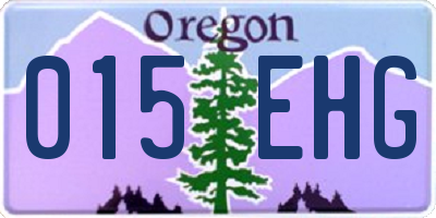 OR license plate 015EHG