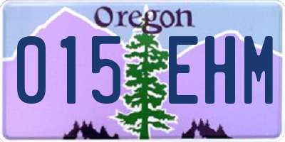 OR license plate 015EHM