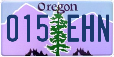 OR license plate 015EHN