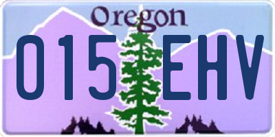 OR license plate 015EHV