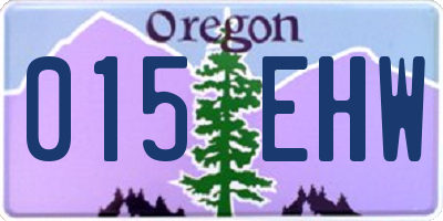 OR license plate 015EHW