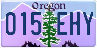 OR license plate 015EHY