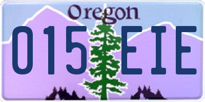 OR license plate 015EIE
