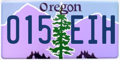 OR license plate 015EIH