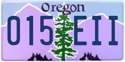 OR license plate 015EII