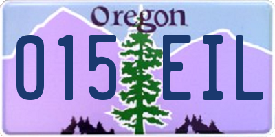 OR license plate 015EIL