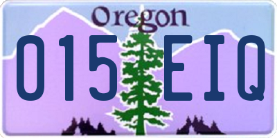 OR license plate 015EIQ