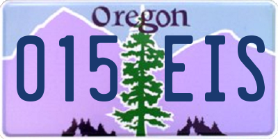 OR license plate 015EIS
