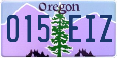 OR license plate 015EIZ