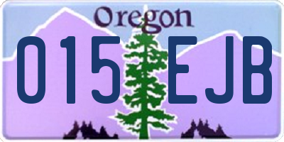OR license plate 015EJB
