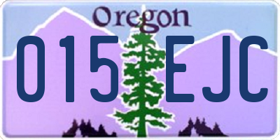 OR license plate 015EJC