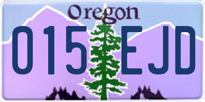 OR license plate 015EJD