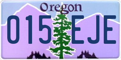 OR license plate 015EJE