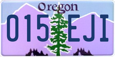 OR license plate 015EJI