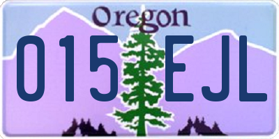 OR license plate 015EJL