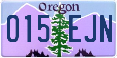 OR license plate 015EJN