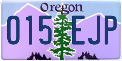 OR license plate 015EJP