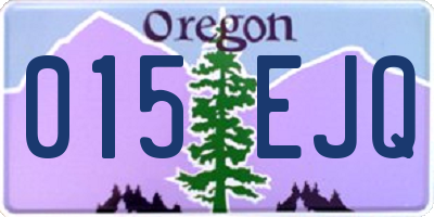 OR license plate 015EJQ