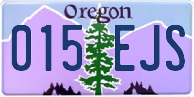 OR license plate 015EJS