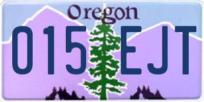 OR license plate 015EJT